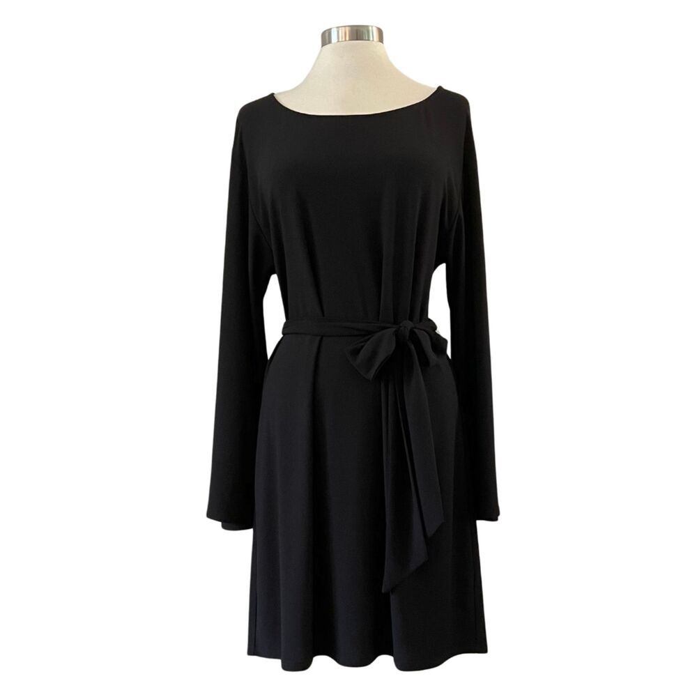 Show Me Your Mumu Long Sleeve Mini Dress Stretchy Belted Black XS
